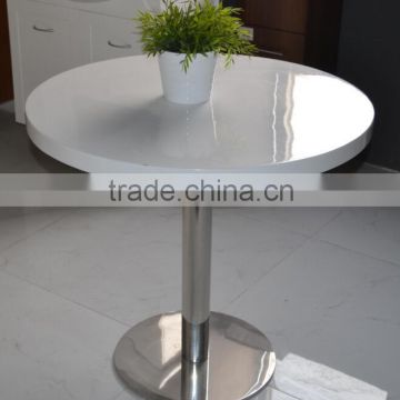 Solid Surface Bar Table Artificial Marble Restaurant Table ,coffee shop tables and chairs