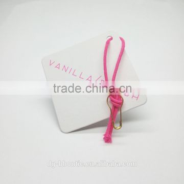 uncoated paper with special texture hang tag