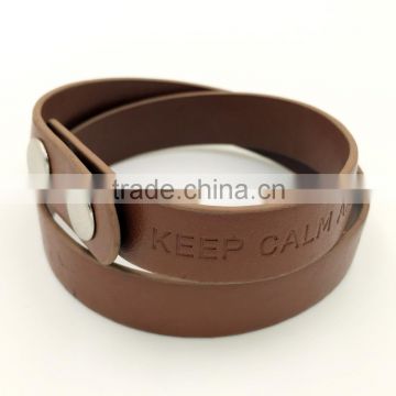 Hot selling personalized leather wrap bracelet cheap