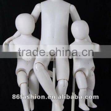 Children plastic movable joint mannequin