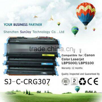 CRG307 high quality products color toner cartridge for LASERSHOT LBP5000