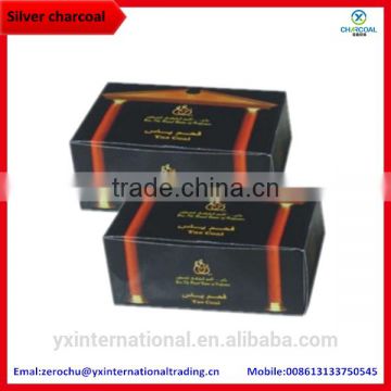 9*2.5*1.2cm magic coal silver charcoal bamboo silver charcoal for shisha