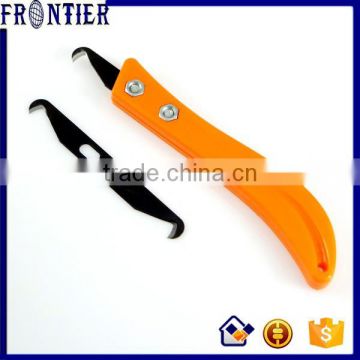 carbon steel cutting sheer hook blade knife with colorful holders