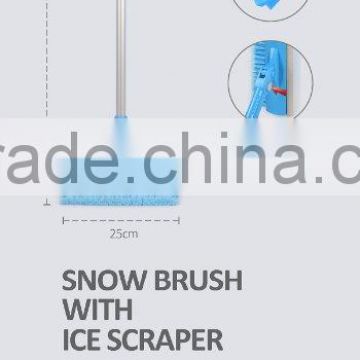 snow brush with ice scraper Two section telescopic handle