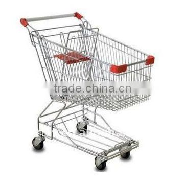 4 wheels grocery shopping cart with baby seat manufacturer(ISO approved)