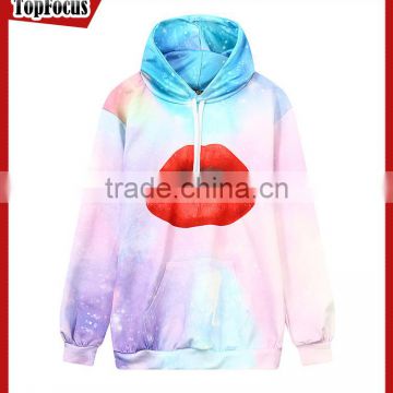 Latest design cotton hoodies sublimation galaxy printing women custom sweatshirt