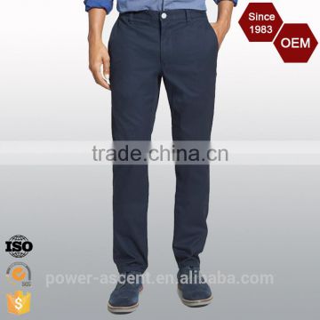Latest Design Comfortable Fit Tailored Fit Washed Cotton Men's Pants Trousers