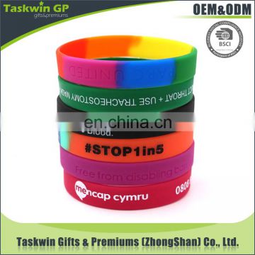 Custom high quality and cheapest price adjustable silicone bracelet, wristband for promotional