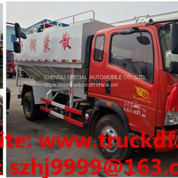 Factory sale good price SINO TRUK HOWO 4*2 LHDZ 120hp diesel 12m3 5tons poultry feed delivery truck
