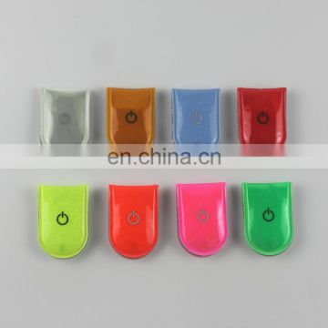 Red Reflective Pvc strong LED Magnet Clip for Bags ,Bicycle,Bike