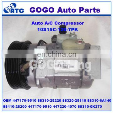 10S15C Auto A/C Compressor for Toy ota Landcruiser Hilux OEM 447170-9510 88310-25220 88320-25110 88310-6A140 88410-28200