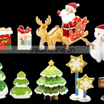 Mini Wooden DIY Christmas Tree Decoration Ornament gifts For Kids