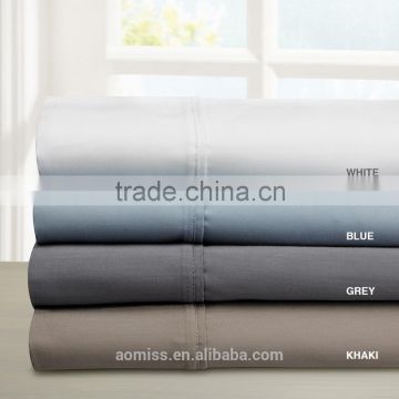 400 Thread Count Sateen 100% cotton Sheet Sets multi color solid bedding linen set