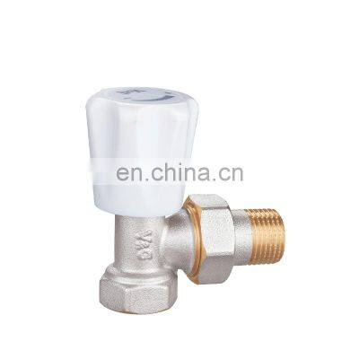 1/2"-3/4" M-BSP x F-BSP Valogin Angle Brass Radiator Valve