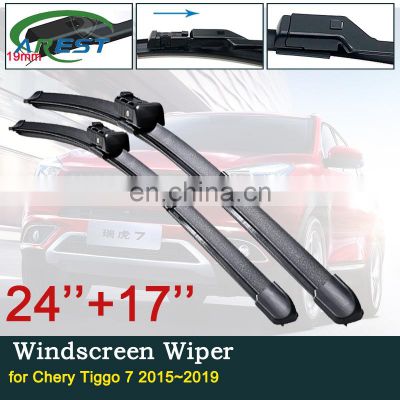 for Chery Tiggo 7 2015~2019 Car Wiper Blade Front Windscreen Windshield Wipers Car Accessories Stickers 2016 2017 2018