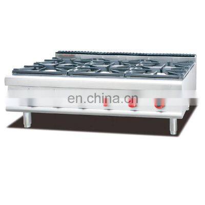 Commercial Hotel Kitchen Counter Top wholesale Natural Gas Range With 6 Burner