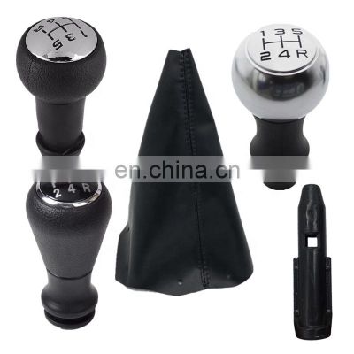 factory customized 106 205 206 306 406 207 307 407 Car leather gear shift knob Gear Handle Used For Peugeot