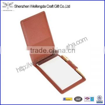 Factory Wholesale Fashion Multi-color Small Simple Leather Custom Mini Notepad Holder