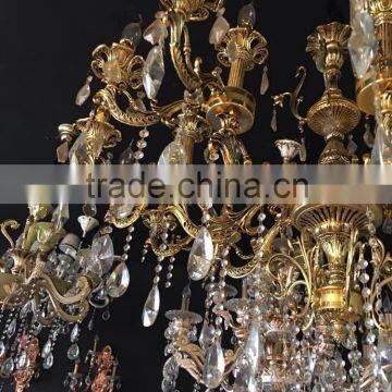 Modern Style Crystal chandelier lamp with Zinc metal and K9 crystal