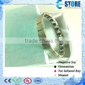 Gold Side Bio Magnetic Bracelet with Germanium Energy Stones