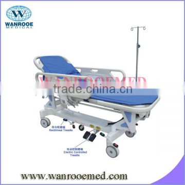 BD111D with IV pole and mattress hospital patient emergency bed