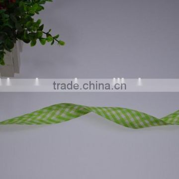 25 mm Green pIaid bias binding tape / ribbon