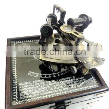 brass sextant With Black Finishing Marine -Nautical sextant with box Navigation 1023