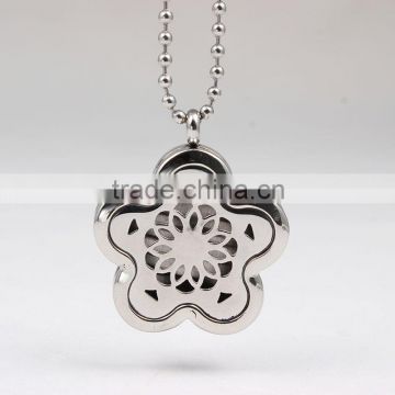 New Style Plum Flower Aromatherapy Essential Oils Diffuser Locket Necklace Pendant