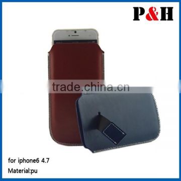 Universal PU Leather Pouch Case For IPhone 6