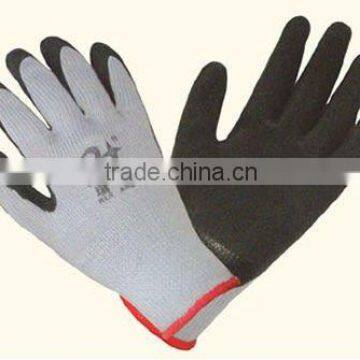 Cotton wrinkle latex glove