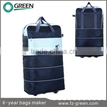 420D Crinkle Nylon 2016 travel bag on wheels or with wheels
