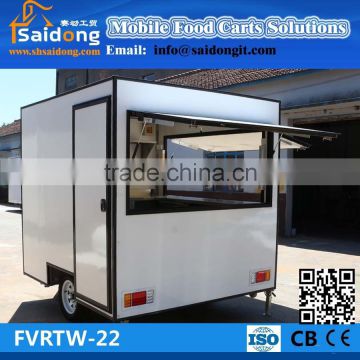 China outdoor street food trailer-food cart-kebab vending trailer with wheels