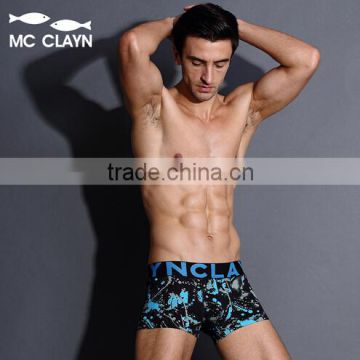 MC CLAYN brand Boxer Shorts fashion print hygroscopic cotton elastic loose breathable shorts boxer panties