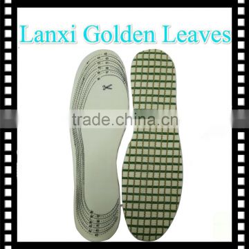 comfort foam rubber material deodoring shoe insoles 3mm white latex deodorant insole to reduce the size of shoes