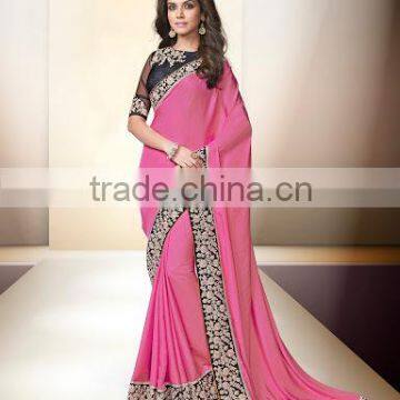 Georgette Pink Saree Online Buy For All