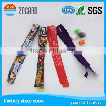 reusable PVC RFID wristband NFC woven bracelet for event