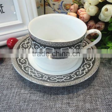 Chaozhou porcelain ceramic coffee cups and saucers set manufacturer