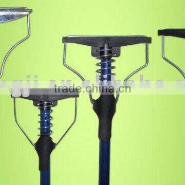 mop handle with Iron clamp