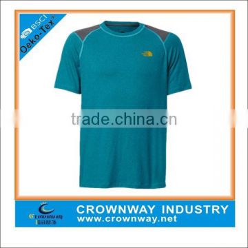 men custom dri fit sports t shirts wholesale with mesh fabric