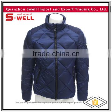 hot selling blue quilted jacket for men