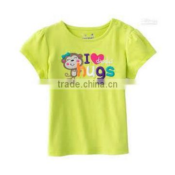 2014 hot sale printing design short sleeve 100%cotton kid t shirt