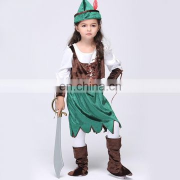 Fctory direct sale halloween style pirate cosplay costume for girls