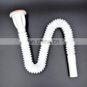 Factory price bathroom accessories PVC plastic flexible waste pipe for wash basin