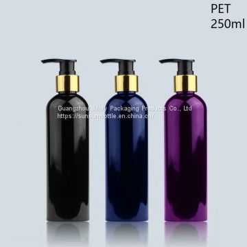 Guangzhou Cosmetic PET Plastic Shampoo Shower Gel Bottle