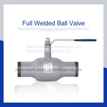 small size all welded steel ball valve floating design for hot water pipe