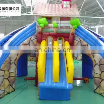 Park Waterslide Bouncer Swimming Ball Pool Inflatable Water Wet Slide for Kids