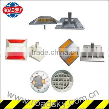 Yellow/White/Red Reflector Flashing And Steady Working Aluminous Road Stud