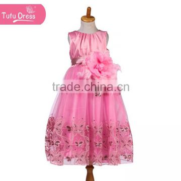 2015 hot selling pink baby girl formal dress