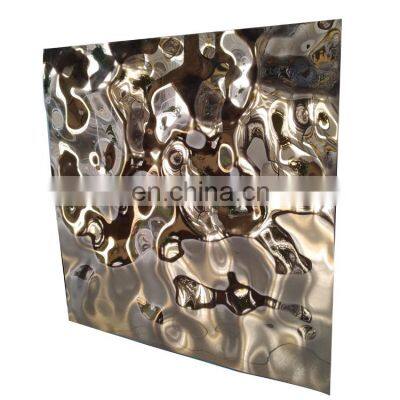 stainless steel plates 0.3mm 0.5mm thick water ripple 304