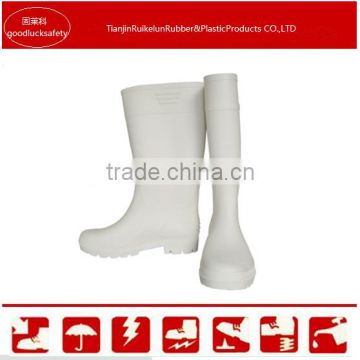 2016 white fashion pvc rain boots for food industry boots